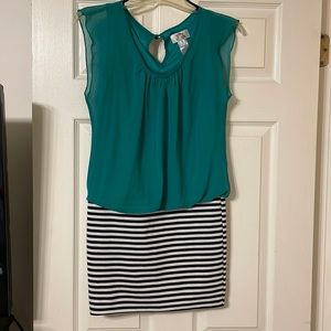 SweetStorm Dress, flowy top and tight bottom